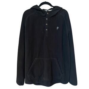 Pendleton Black Hooded Sweatshirt with Kangaroo Pocket - XL